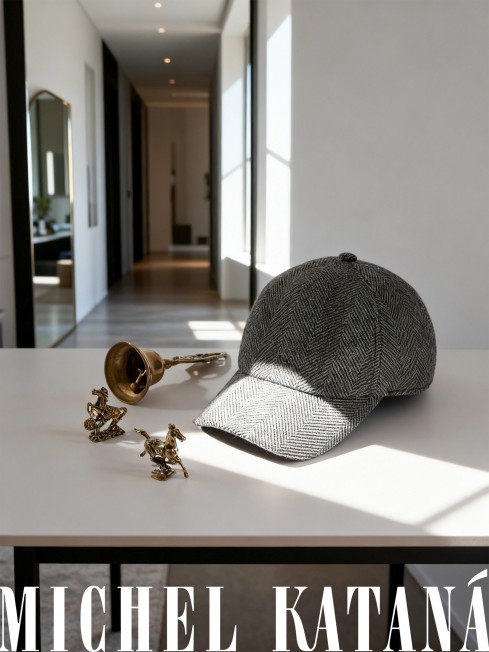 Кепка с козырьком, Бейсболка Мужская-Унисекс TWEED GLASGOW CLOUD из твида (Плотная Костюмно-Блейзерная ШЕРСТЬ) TWEED.6-GLASGOW/CLOUD